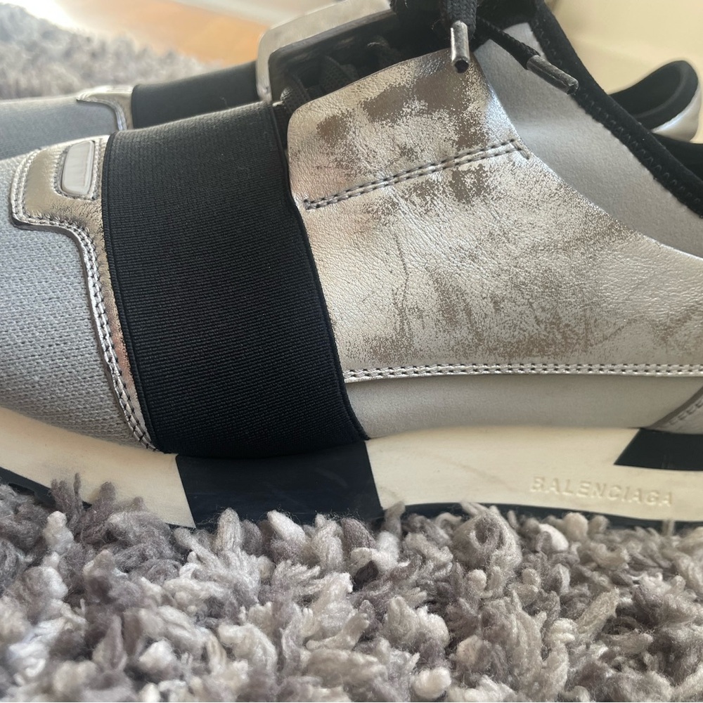 Balenciaga grey/silver sneakers women’s size 40 EU US 9.5 - Picture 5 of 8